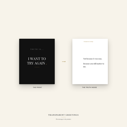 I Want to Try Again. — front and inside message