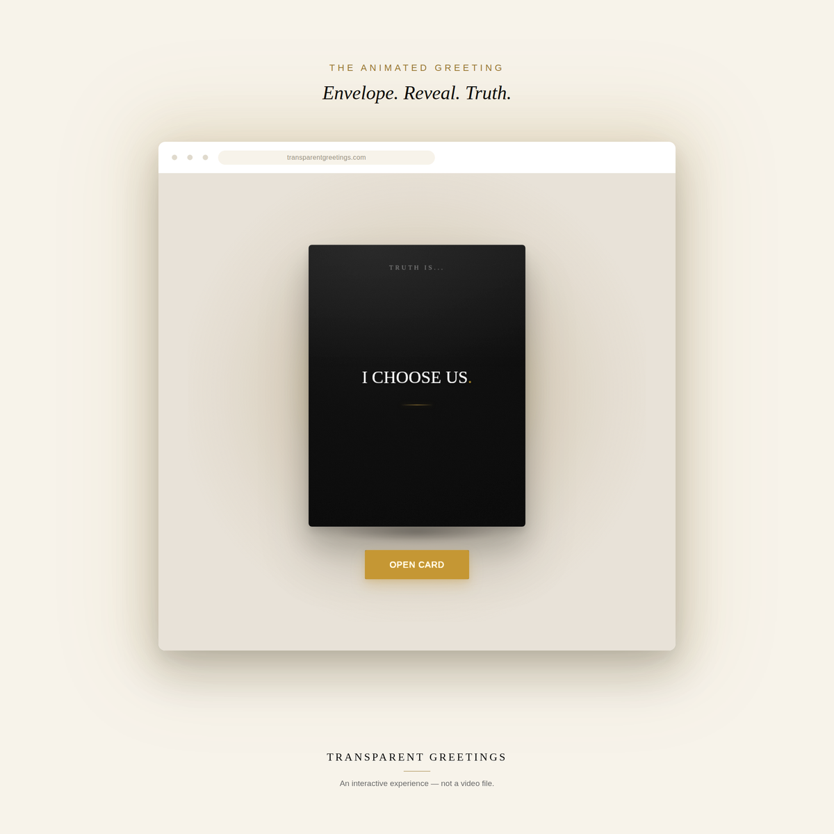 I Choose Us. — animated greeting preview
