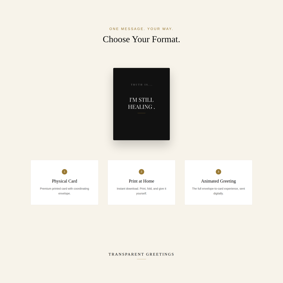 I'm Still Healing. — physical, print-at-home, and animated formats